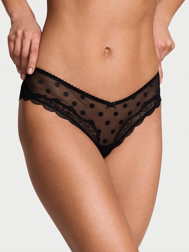 Tease Transparan Puantiyeli Cheeky Kulot arka görünümü