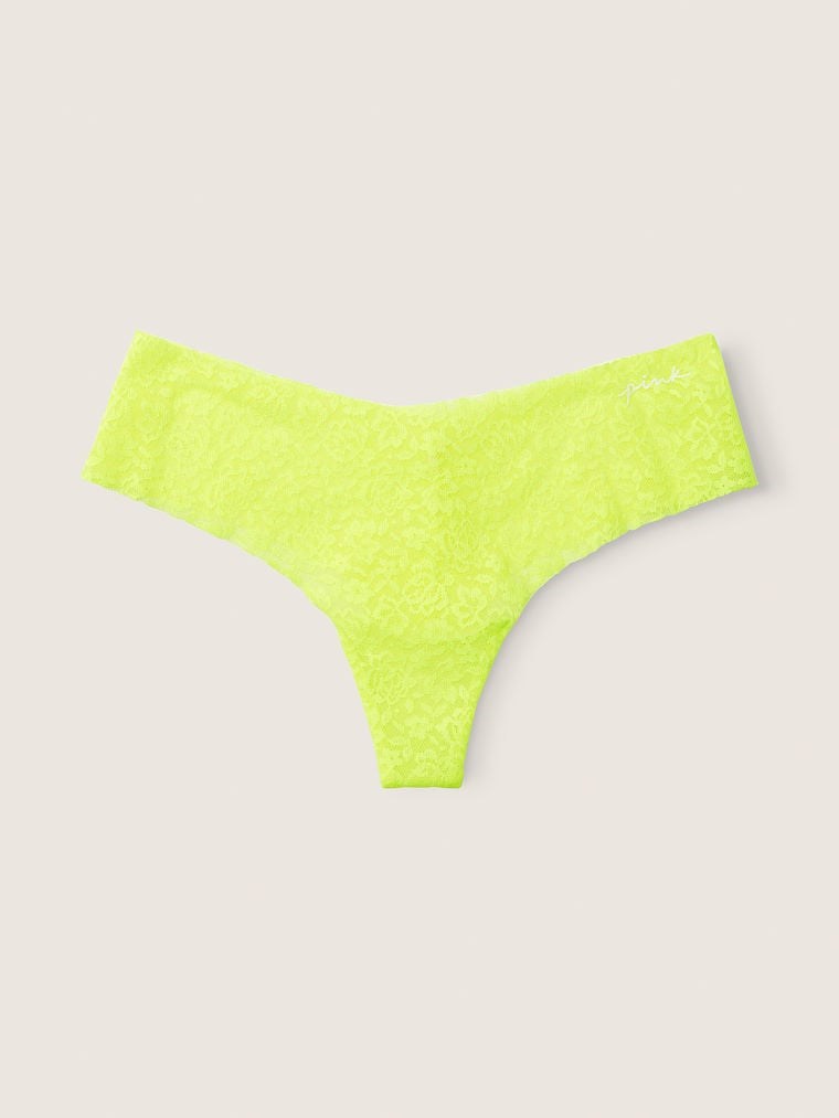Victorias S Secret Pink Lazer Kesim Yumuşak Dantelli Tanga arka görünümü