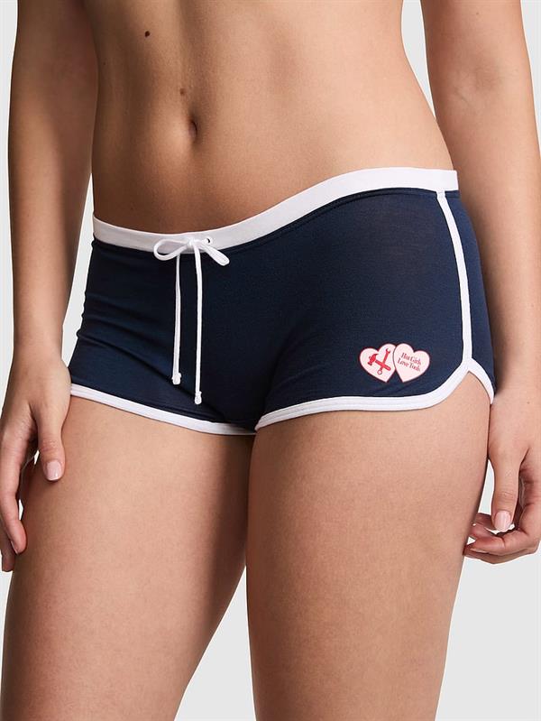 Pink Pamuklu Boyshort Kulot