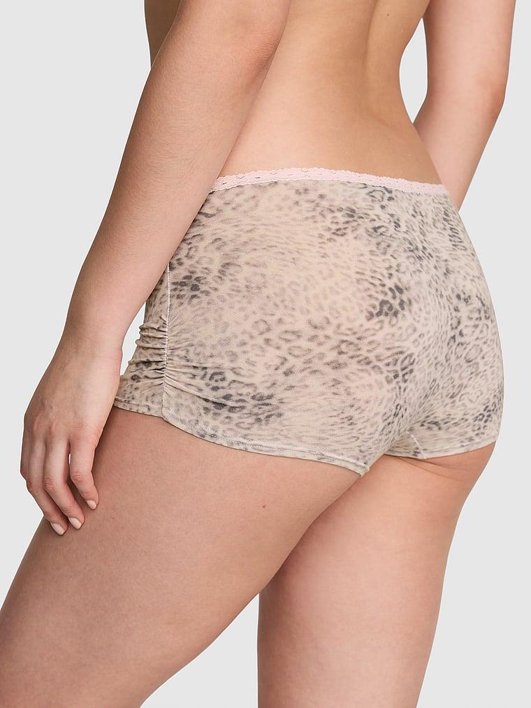 Pink Pamuklu Boyshort Kulot arka görünümü