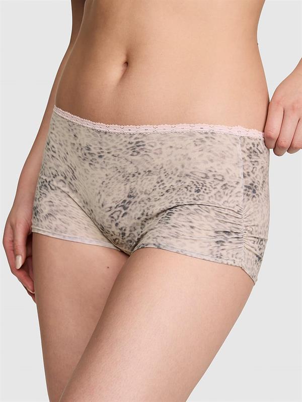 Pink Pamuklu Boyshort Kulot ön görünüm