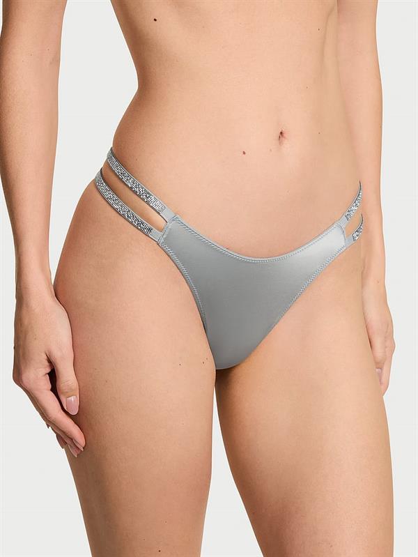 Işıltılı Cift Askili Smooth Tanga ön görünüm