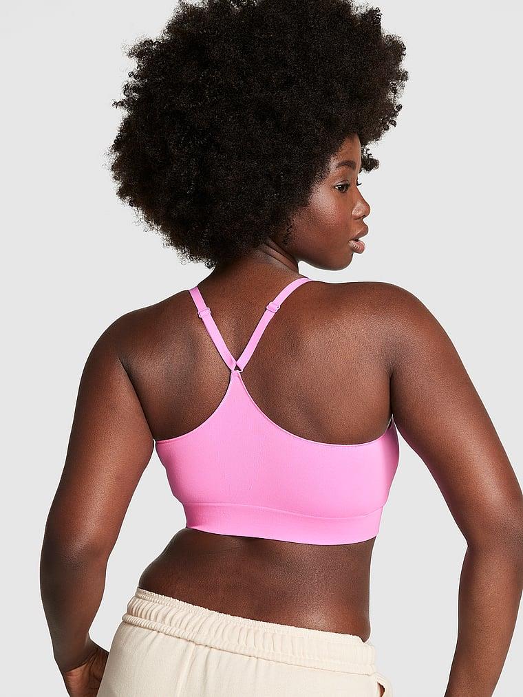 Pink Seamless Scoop Sporcu Sütyeni arka görünüm