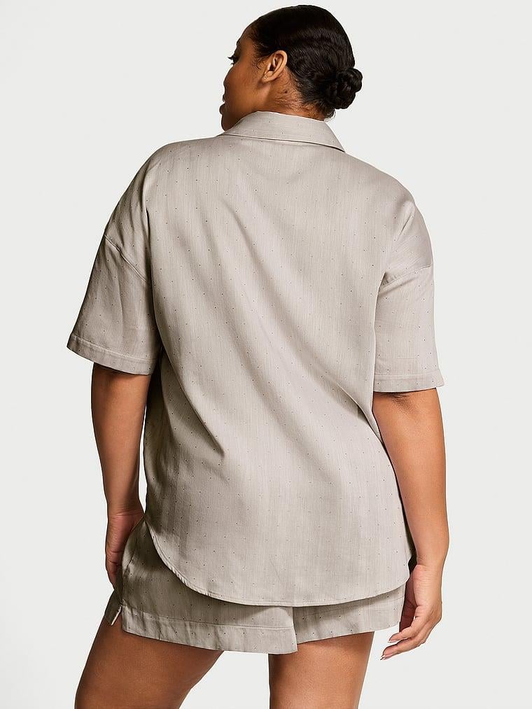 Modal Pamuklu Sortlu Pijama Takimi arka görünüm