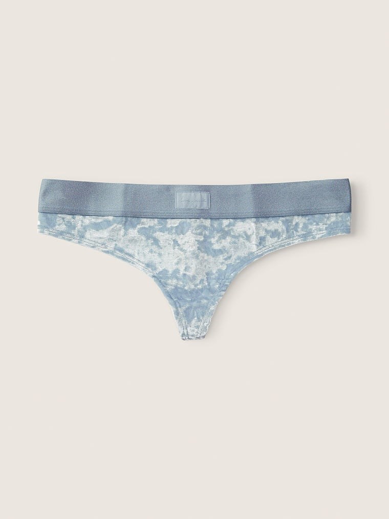 Pink Kadife Tanga Kulot arka görünümü