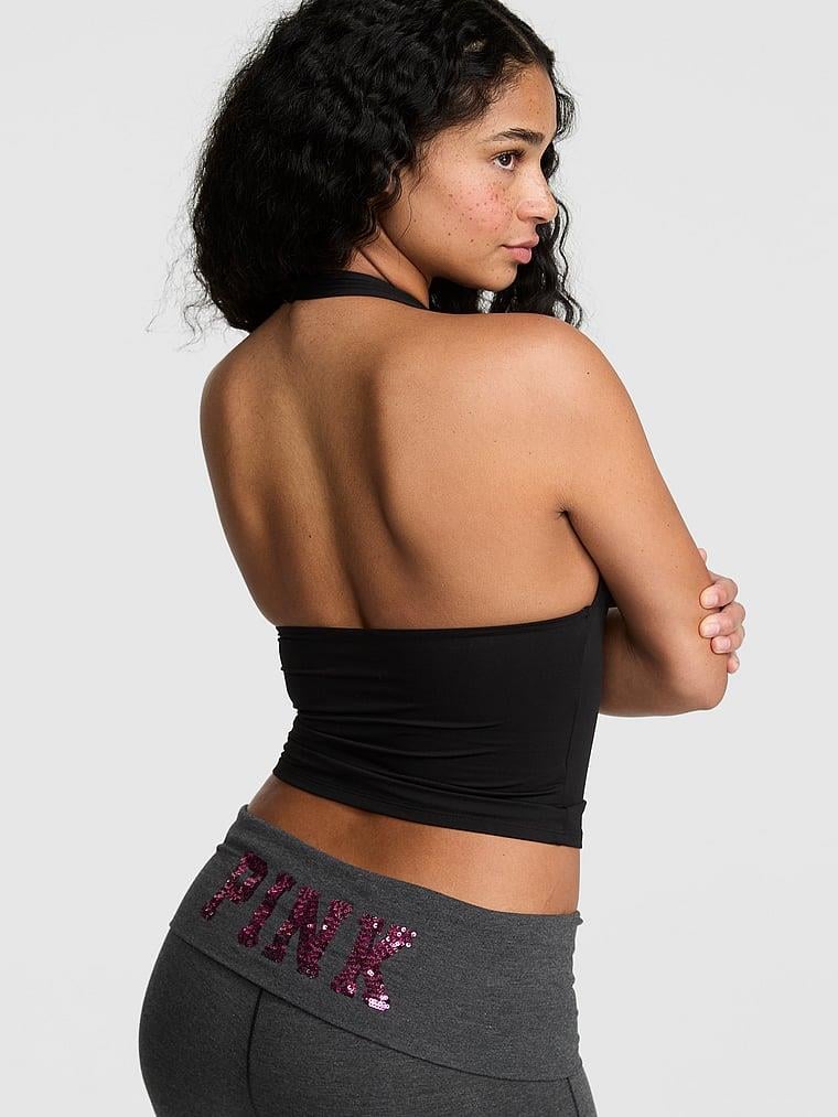 Pink Pink Base Stretch Dekolteli Askili Bluz arka görünümü