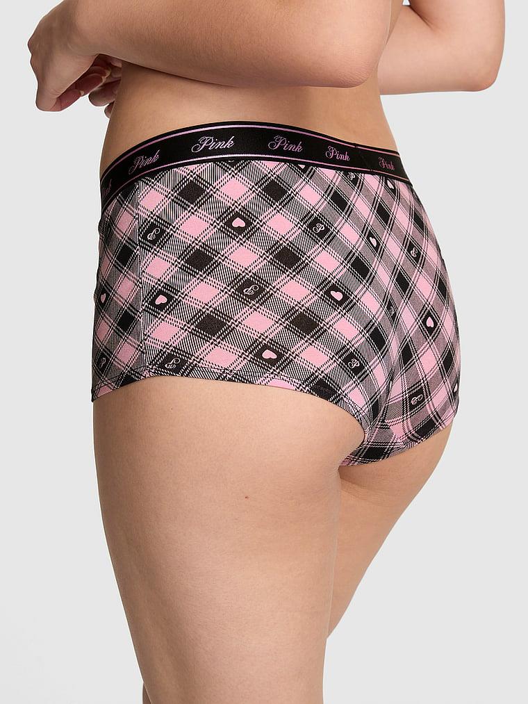Pink Logolu Pamuklu Boyshort Kulot arka görünümü