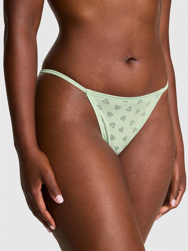 Pink Pamuklu String Bikini Kulotu