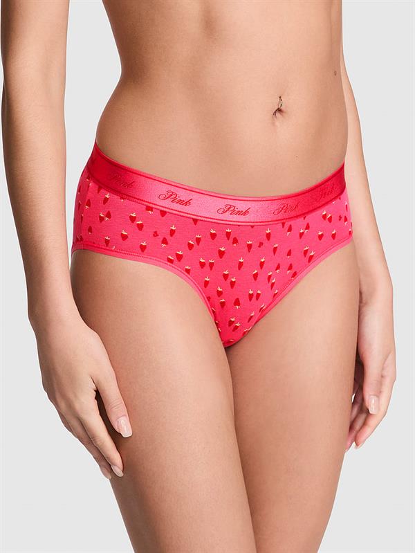 Pink Logolu Pamuklu Hiphugger Kulot