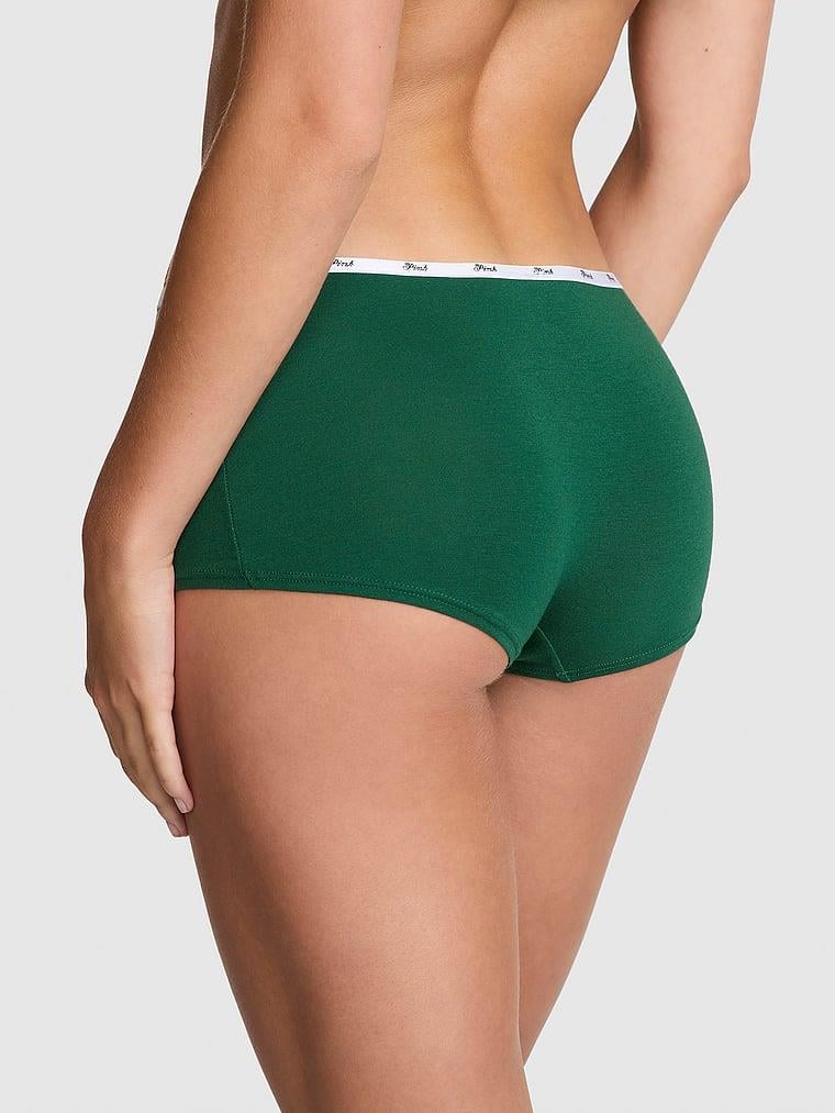 Pink Logolu Pamuklu Boyshort Kulot arka görünüm