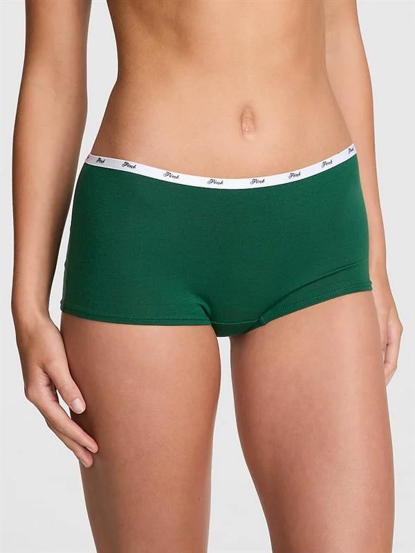 Pink Logolu Pamuklu Boyshort Kulot ön görünüm