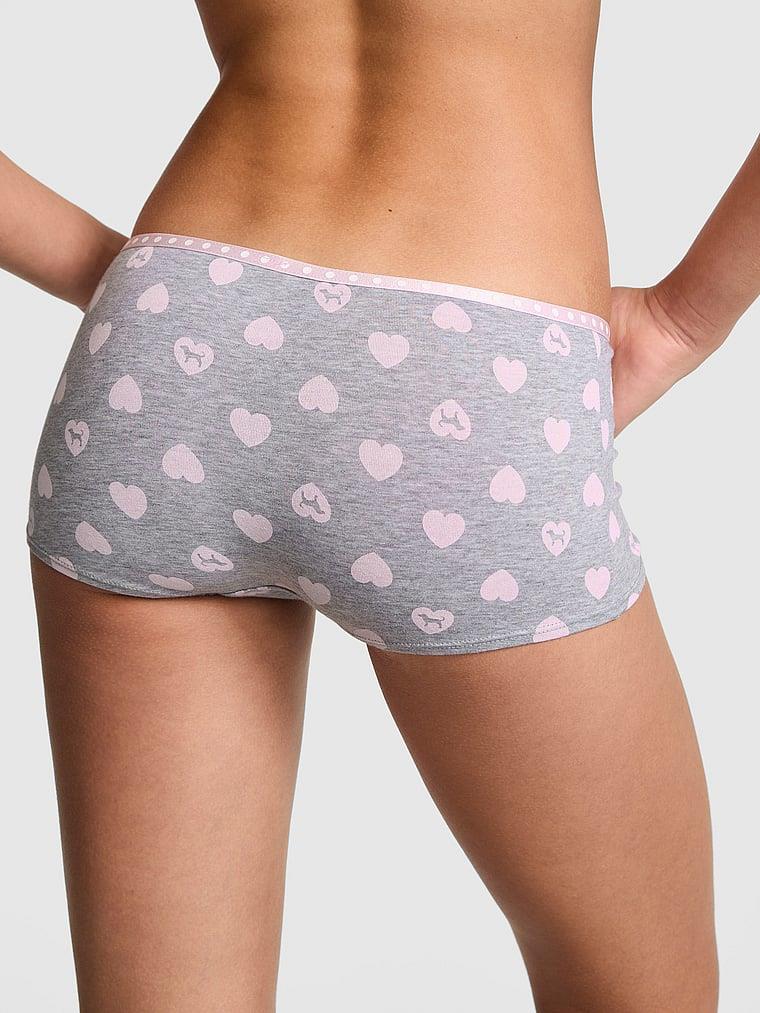 Pink Logolu Pamuklu Boyshort Kulot arka görünümü