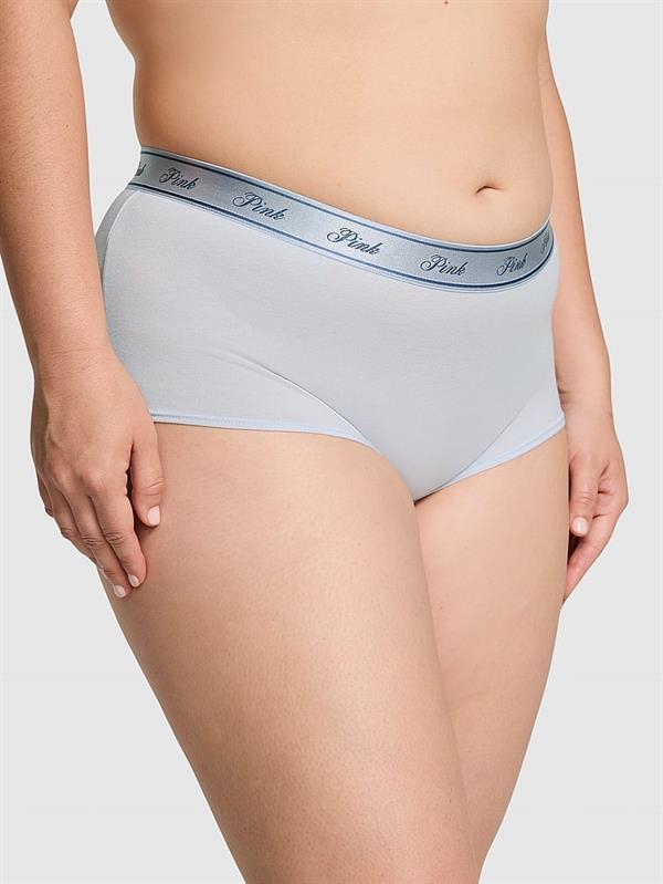 Pink Logolu Pamuklu Boyshort Kulot