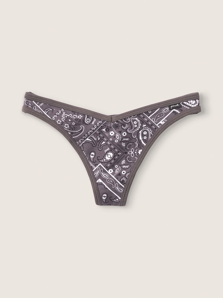 Pink Pamuk Tanga Kulot arka görünümü