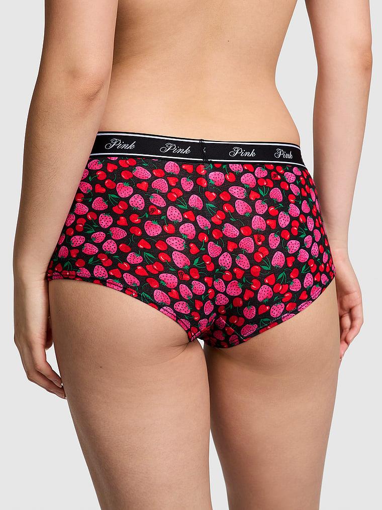 Pink Logolu Pamuklu Boyshort Kulot arka görünümü