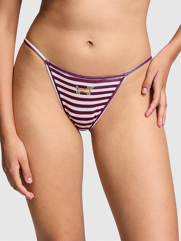 Pink Pamuklu Askili Bikini Kulot