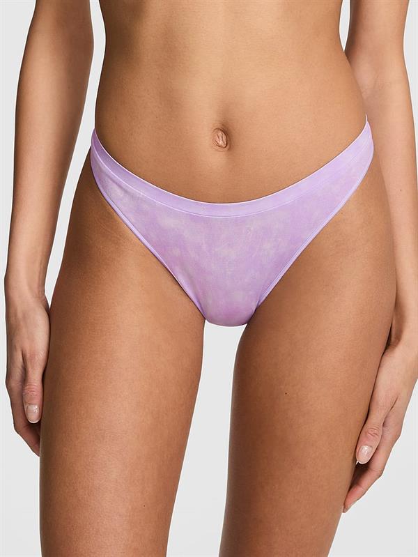 Pink Seamless Derin Bacak Kesim Tanga