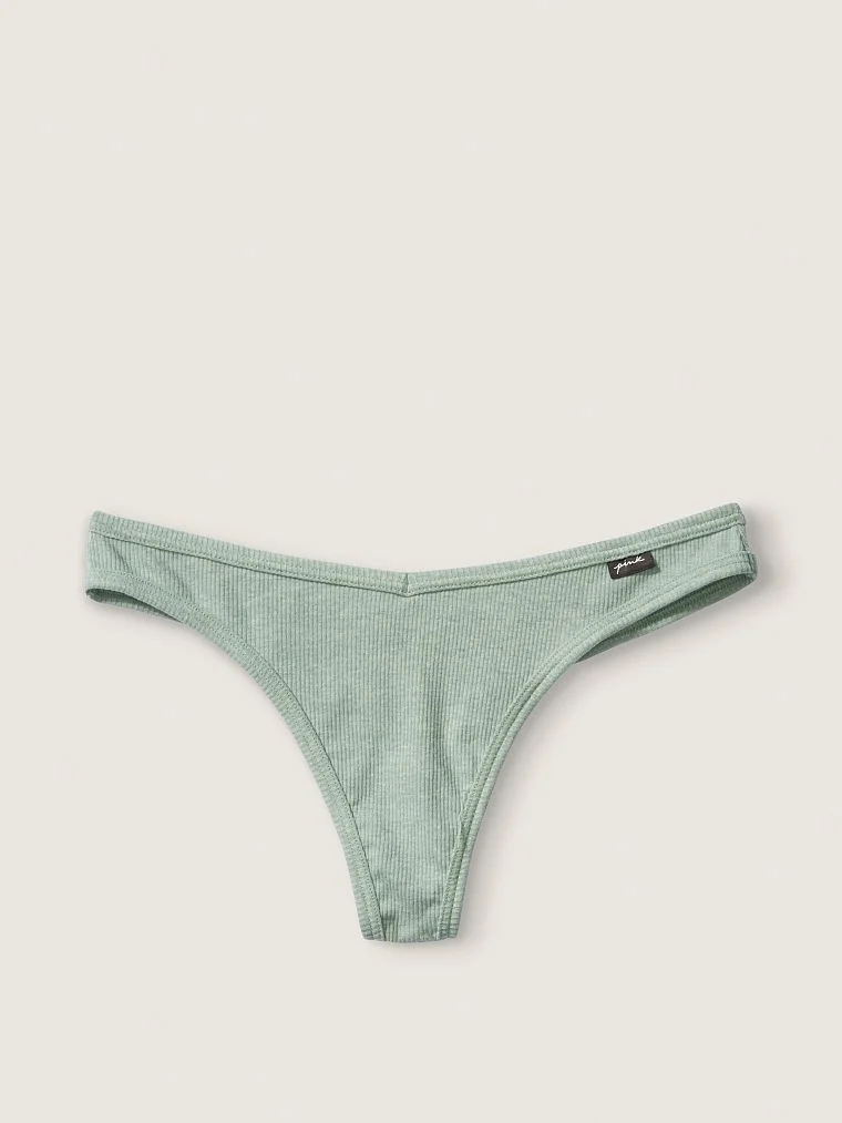 Pink Pamuk Tanga Kulot arka görünüm