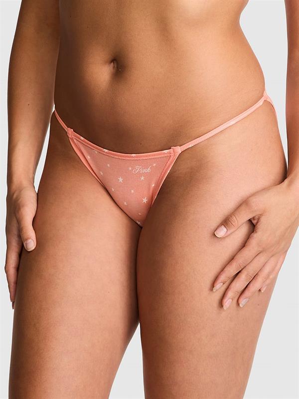 Pink Pamuklu Askili Bikini Kulot
