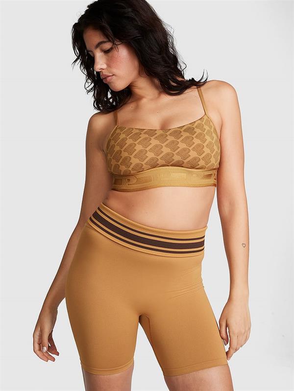 Pink Pink Seamless Katlanabilir Biker Sort