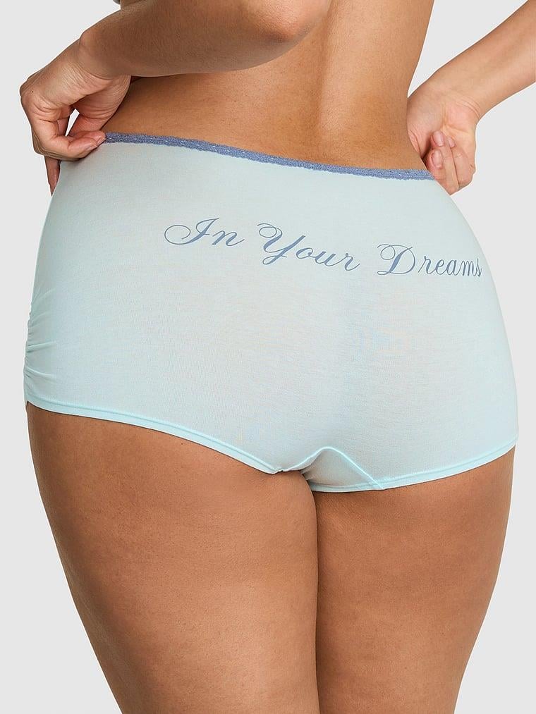 Pink Pamuklu Boyshort Kulot arka görünümü