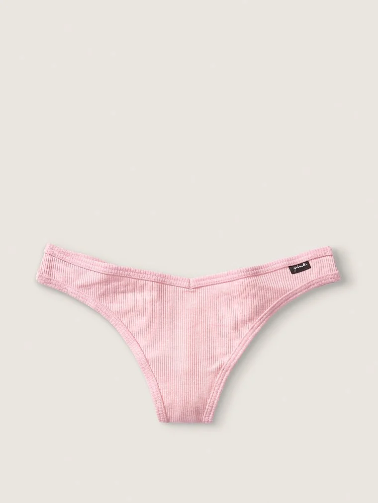 Pink Pamuk Tanga Kulot arka görünüm