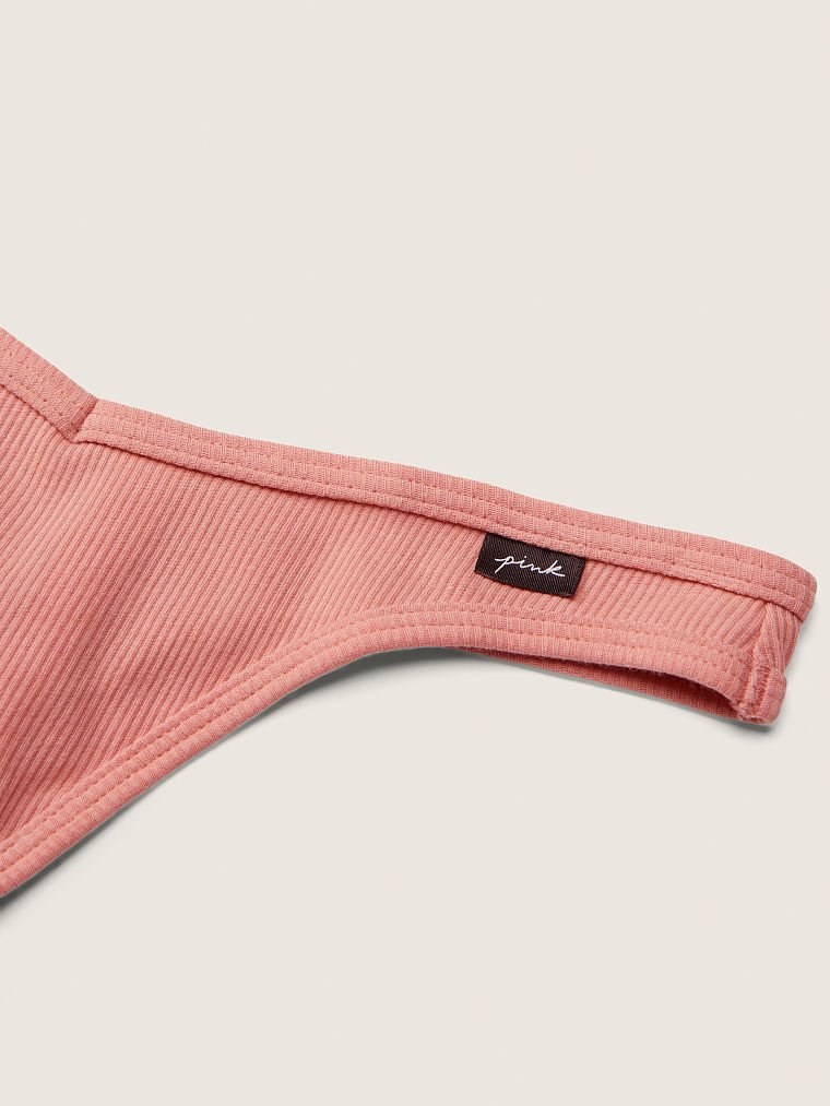 Pink Pamuk Tanga Kulot arka görünümü