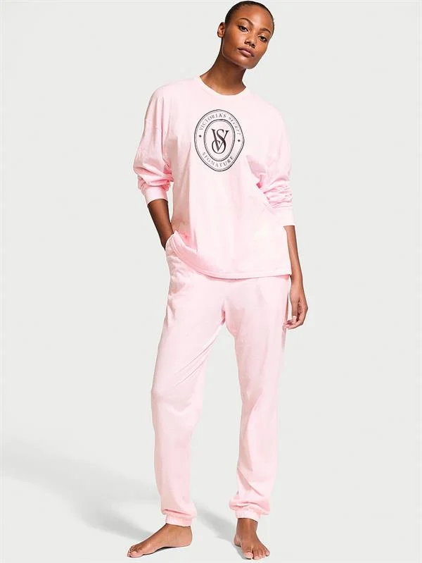 100 Pamuk Uzun Pijama Takimi