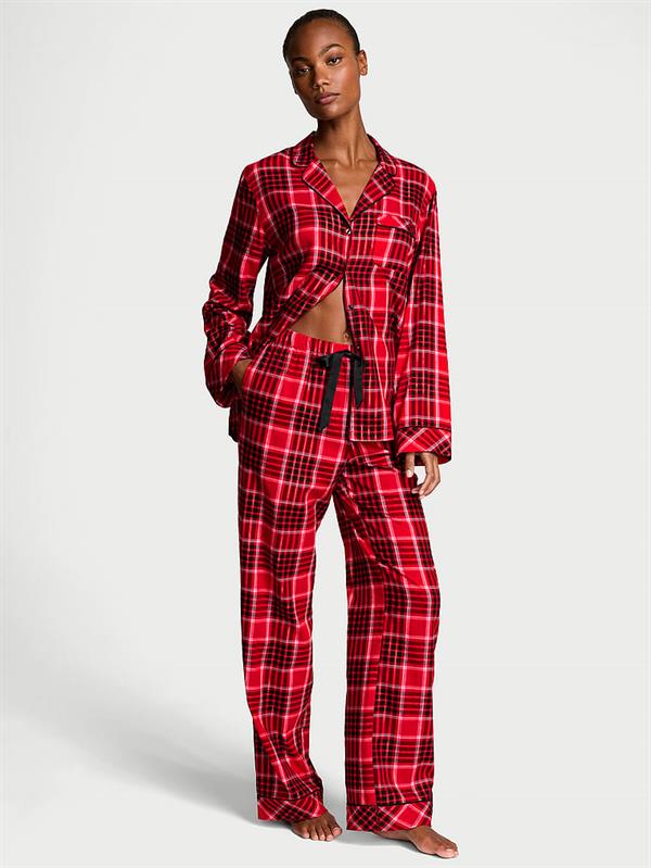 Flannel Uzun Pijama Takimi