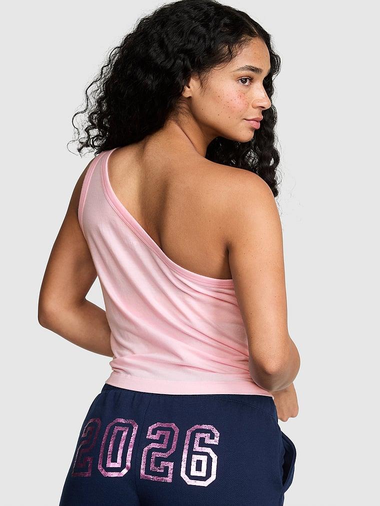 Pink Dream Jersey Tek Omuzlu Askili Bluz arka görünüm