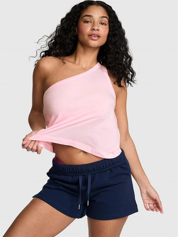 Pink Dream Jersey Tek Omuzlu Askili Bluz ön görünüm