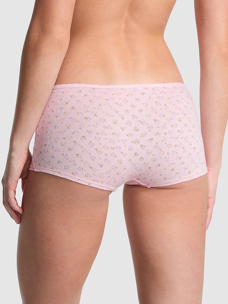 Pink Pamuklu Boyshort Kulot arka görünüm