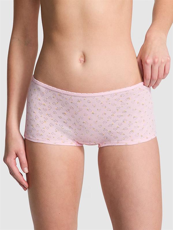 Pink Pamuklu Boyshort Kulot ön görünüm
