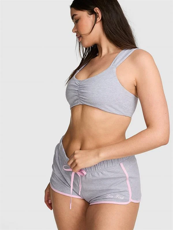 Pink Pamuklu Modal Mini Sort ön görünüm