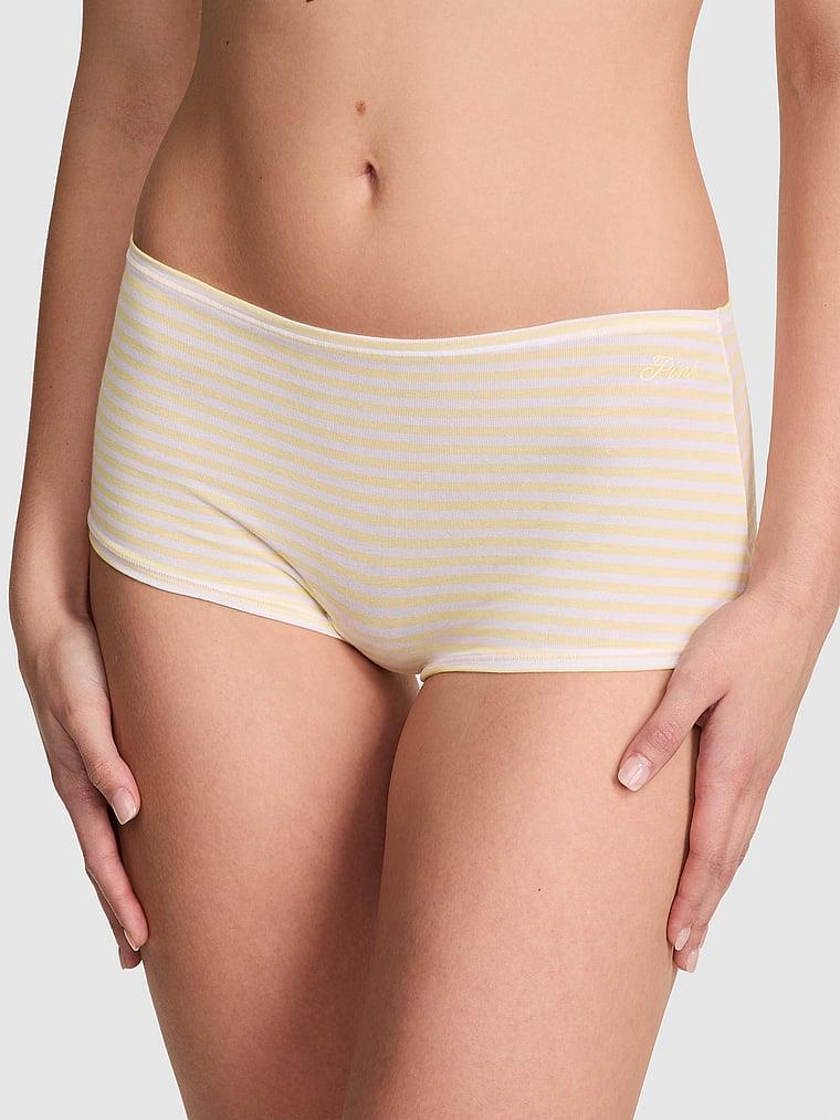 Pink Logolu Pamuklu Boyshort Kulot arka görünümü