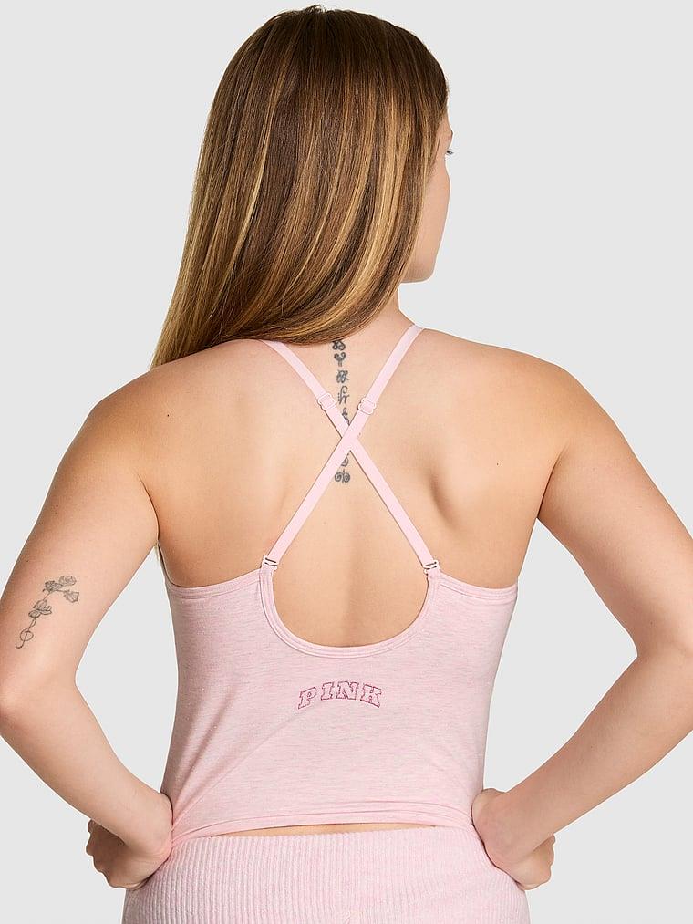 Pink All Day Pamuklu Halter Yaka Ust arka görünüm