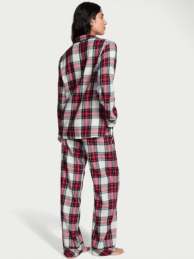 Flanel Uzun Pijama Takimi arka görünümü