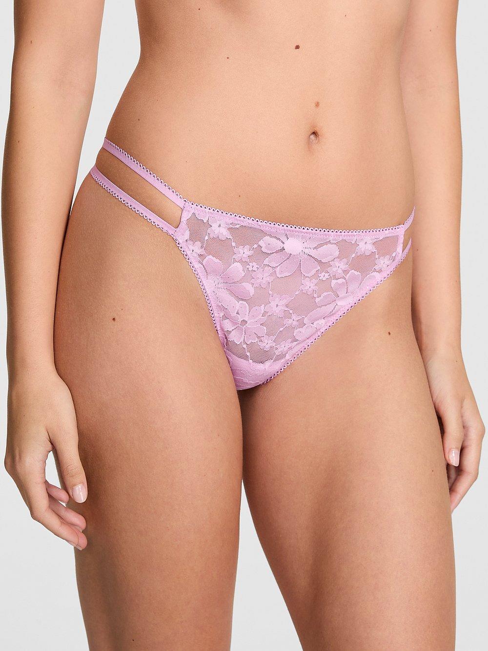 Pink Wink Işıltılı Dantelli Askili Tanga arka görünümü