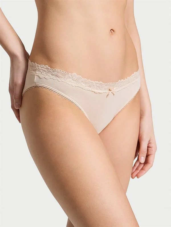 Esnek Pamuklu Dantelli Bikini Kulot