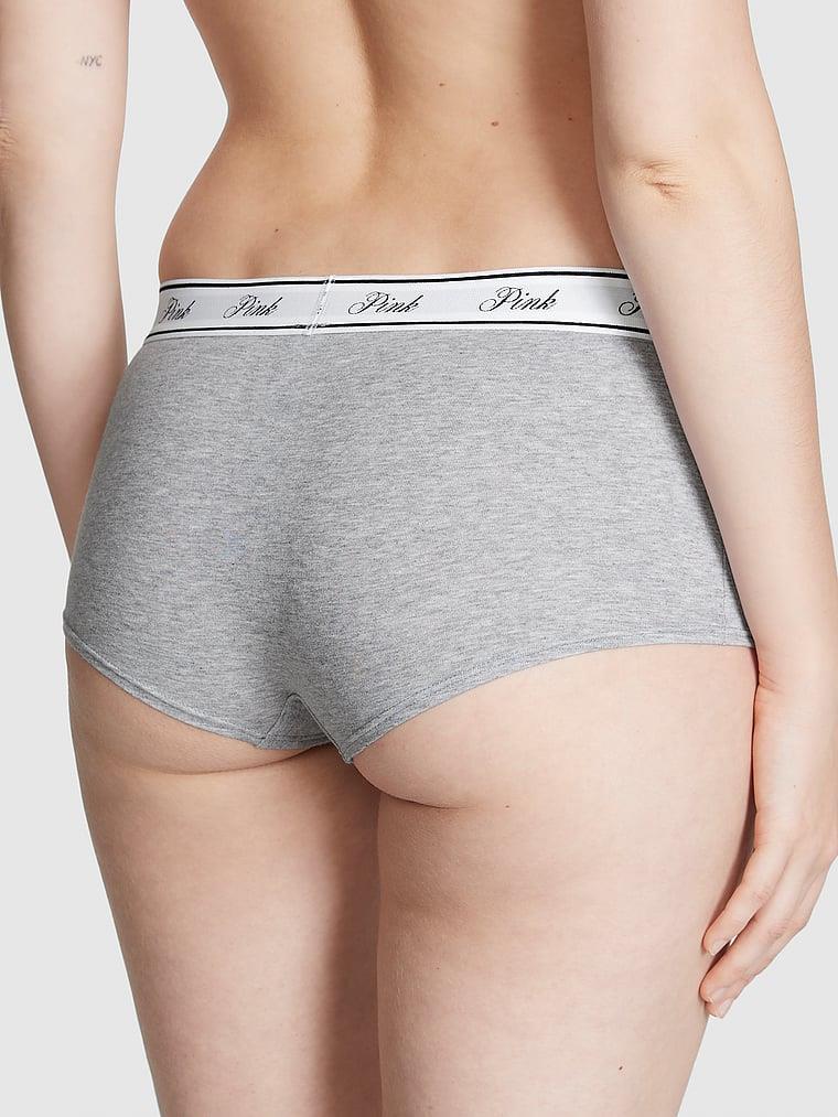 Pink Logolu Pamuklu Boyshort Kulot arka görünümü