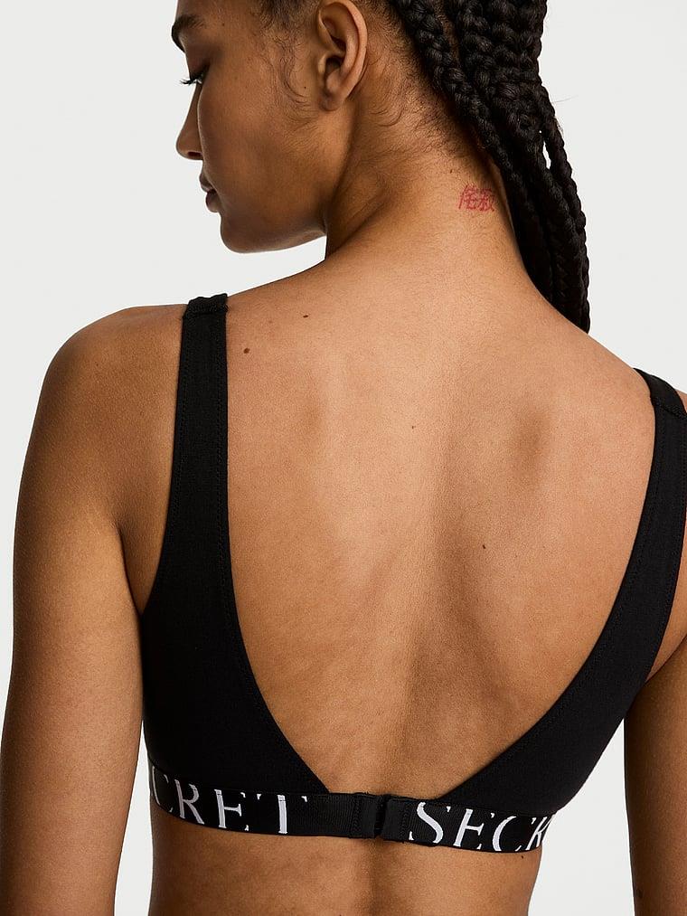 Logo Detayli Pamuklu Desteksiz Dekolteli Bralet arka görünüm
