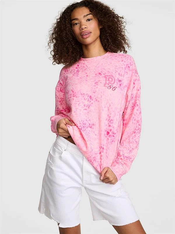 Pink Ivy Oversize Bisiklet Yaka Sweatshirt