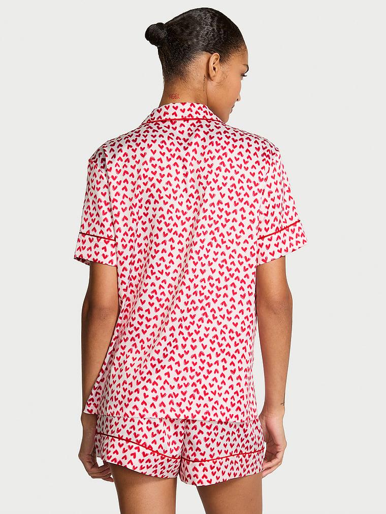 Saten Kısa Pijama Takimi arka görünümü