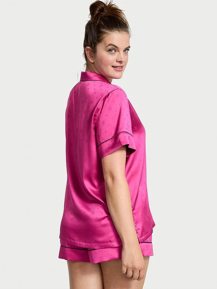 Saten Kısa Pijama Takimi arka görünüm