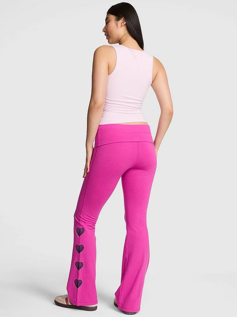 Pink All Day Beli Katlanabilen Ispanyol Paca Tayt arka görünümü
