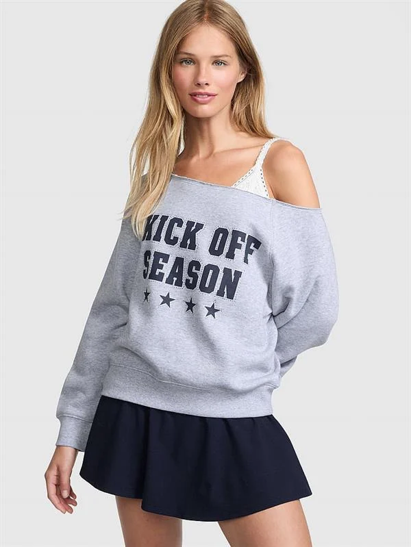 Pink Ivy Omzu Acik Sweatshirt ön görünüm