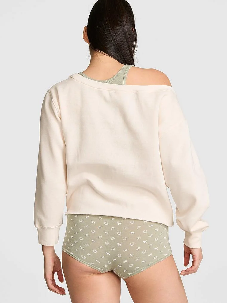 Pink Kampus Omzu Acik Sweatshirt arka görünüm