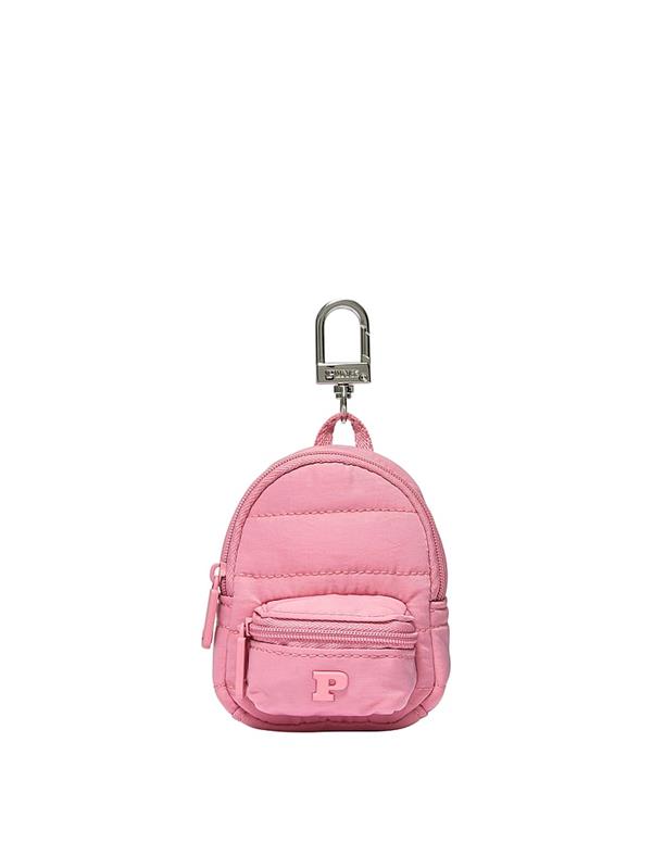 Pink Mini Sirt Çantası Charmli Anahtarlik