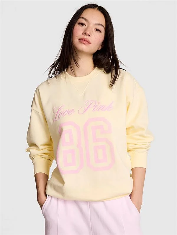 Pink Ivy Oversize Bisiklet Yaka Sweatshirt