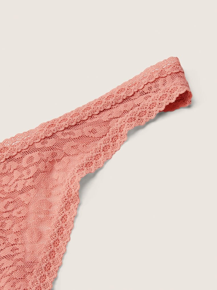 Pink Wear Everywhere Dantelli Tanga Kulot arka görünümü